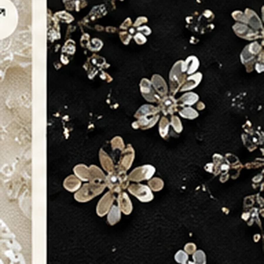 Illustrative embroidery and embellishment concept reference