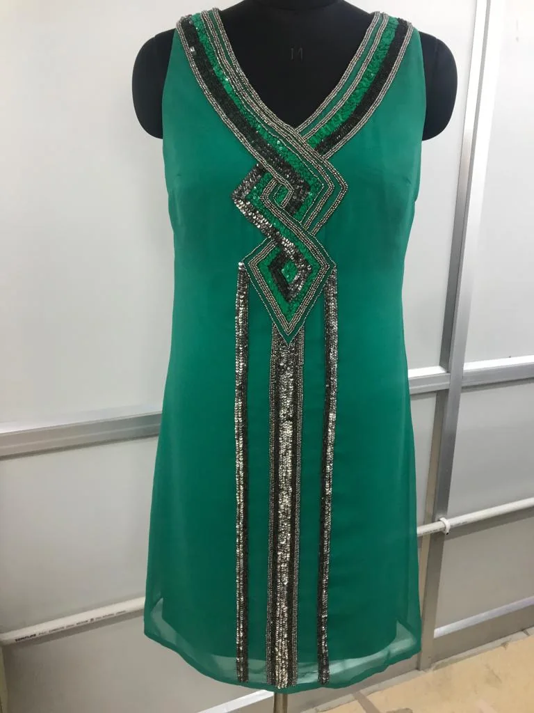 Original sample photograph of Emerald Geometric Dress