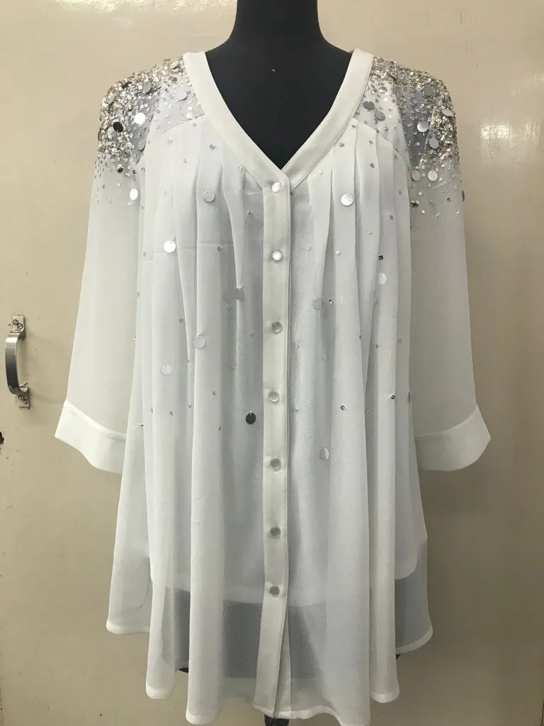 Original sample photograph of Ivory Chiffon Top